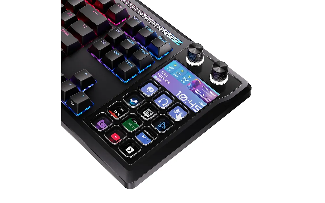 Corsair Galleon 100 SD pelinäppäimistö integroidulla Elgato Stream Deckillä suomi/ruotsi