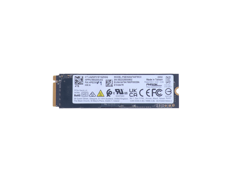 HP 4 Tt PCIe4x4 Solid State Drive SSD-asema