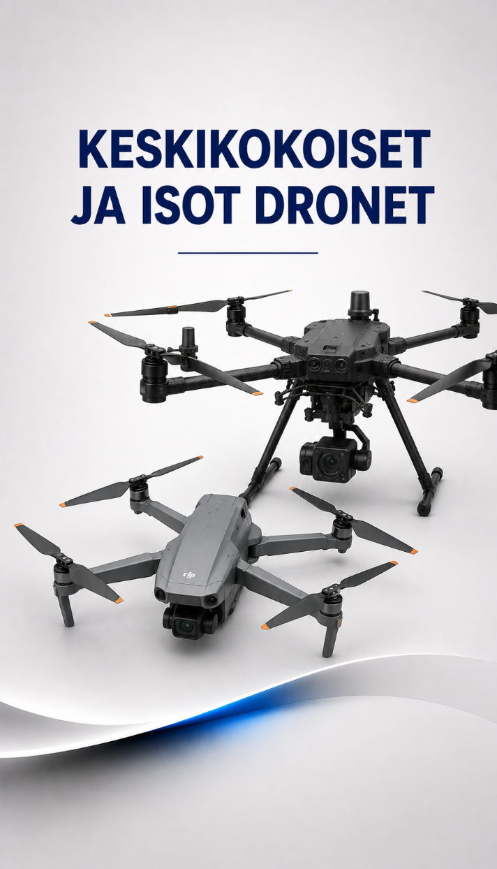 Keskikokoiset ja isot dronet