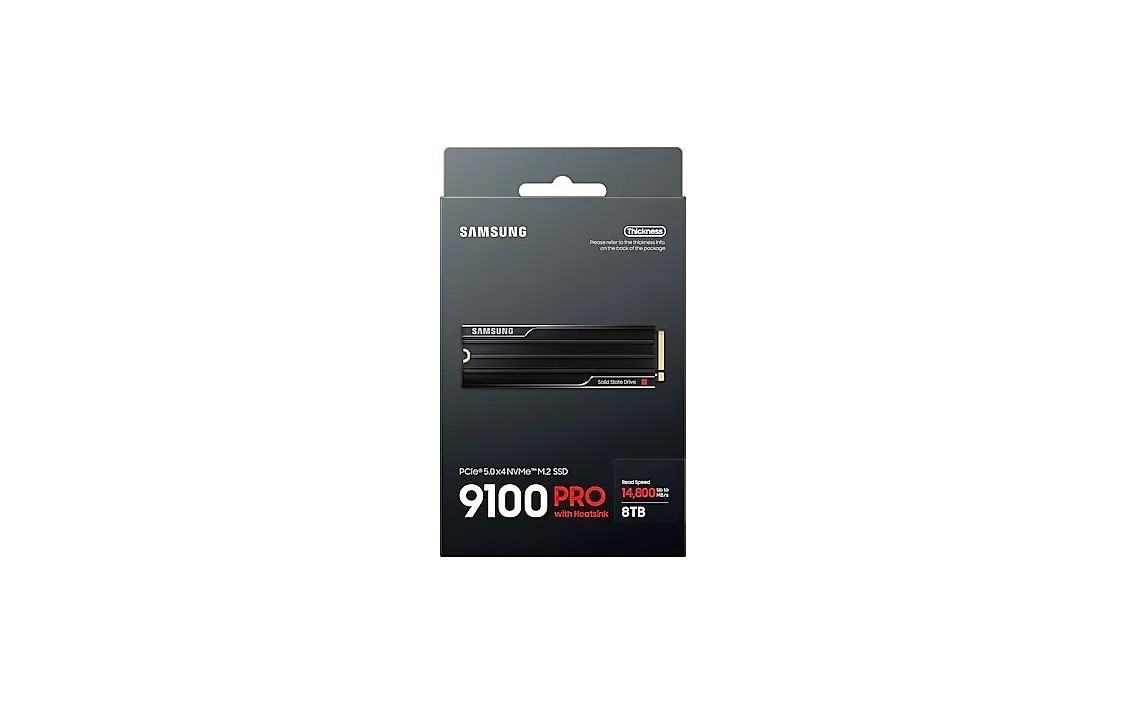 Samsung 9100 PRO 8 Tt NVMe Gen 5 SSD-kovalevy jäähdytyselementillä