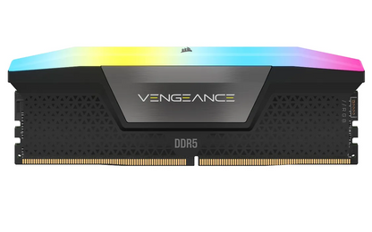 Corsair Vengeance RGB 64 Gt (2 x 32 G) DDR5 muistipaketti, musta