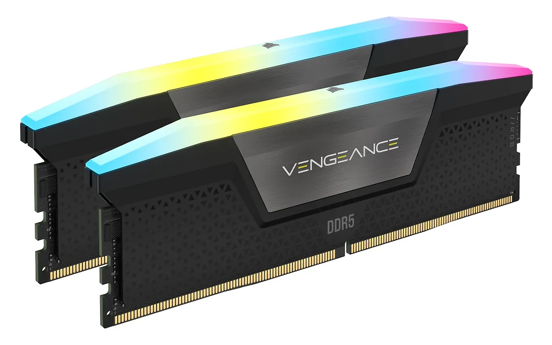 Corsair Vengeance RGB 64 Gt (2 x 32 G) DDR5 muistipaketti, musta