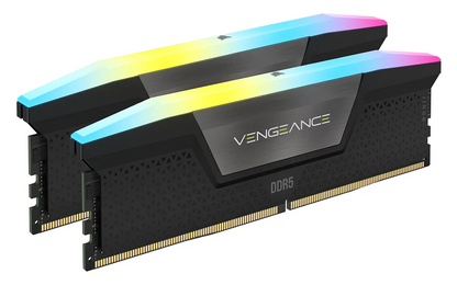 Corsair Vengeance RGB 64 Gt (2 x 32 G) DDR5 muistipaketti, musta