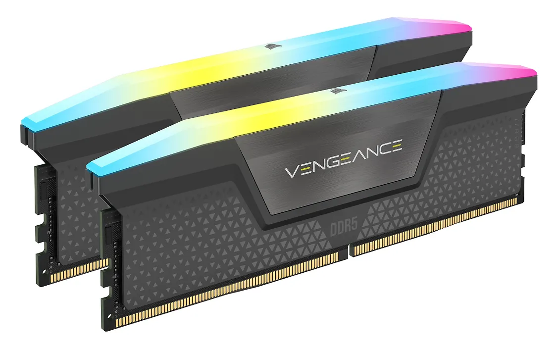 Corsair Vengeance RGB 64 Gt (2 x 32 G) DDR5 muistipaketti, harmaa