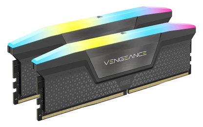 Corsair Vengeance RGB 64 Gt (2 x 32 G) DDR5 muistipaketti, harmaa