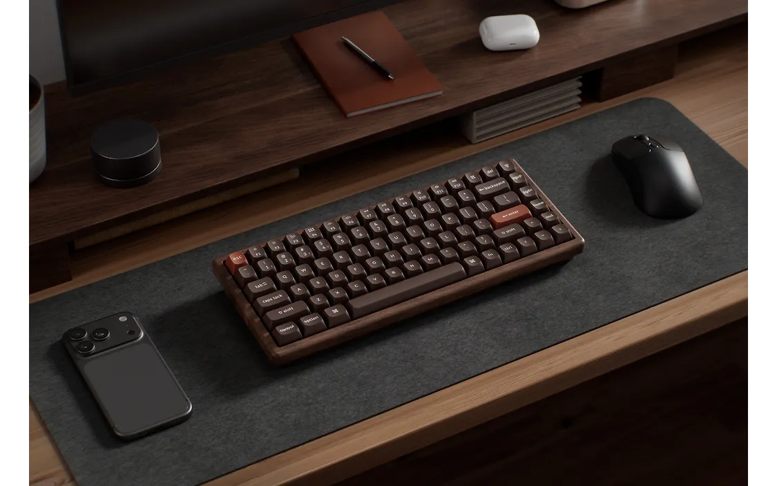 Keychron K2 HE SE pelinäppäimistö, All-Wood suomi/ruotsi
