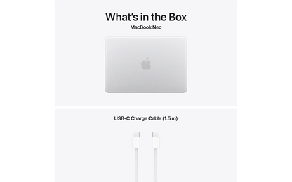 Apple MacBook Neo 13" A18 Pro 8 Gt, 256 Gt kannettava, hopea FI/SE-näppäimistö