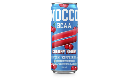 NOCCO BCAA Cherry Berry energiajuoma, 330 ml, 24-pack