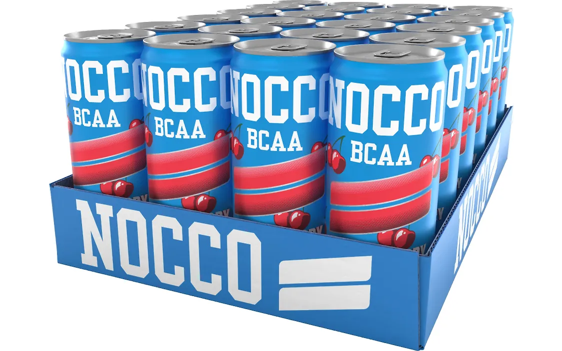 NOCCO BCAA Cherry Berry energiajuoma, 330 ml, 24-pack