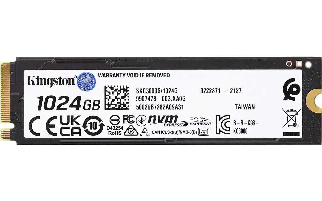 Kingston KC3000 1024 Gt M.2 NVMe -SSD-kovalevy