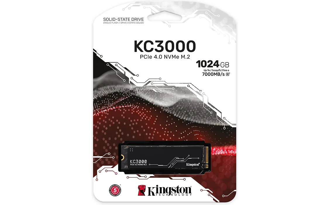 Kingston KC3000 1024 Gt M.2 NVMe -SSD-kovalevy