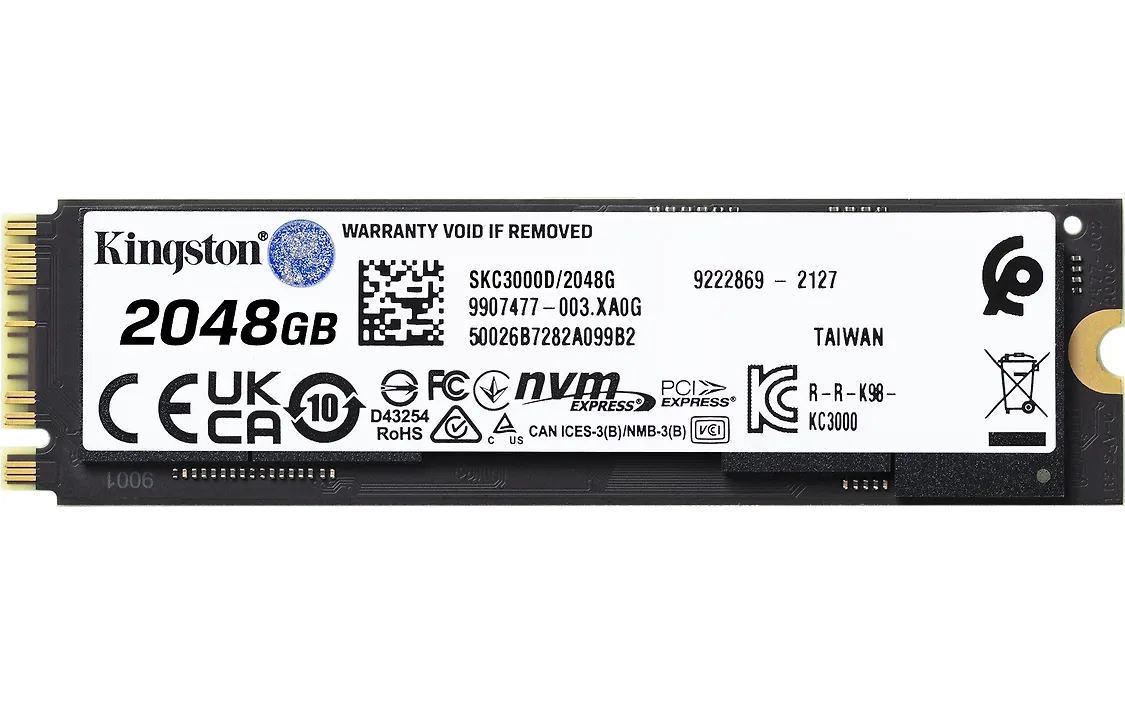 Kingston KC3000 2048 Gt M.2 NVMe -SSD-kovalevy