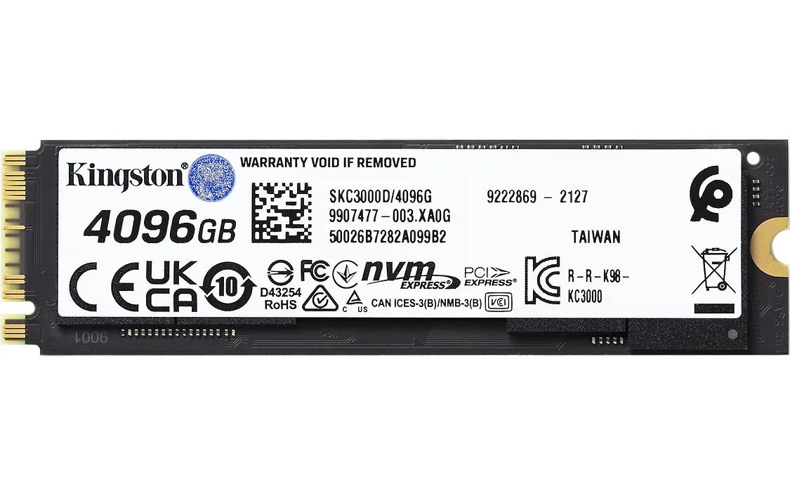 Kingston KC3000 4096 Gt M.2 NVMe -SSD-kovalevy