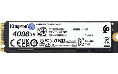 Kingston KC3000 4096 Gt M.2 NVMe -SSD-kovalevy