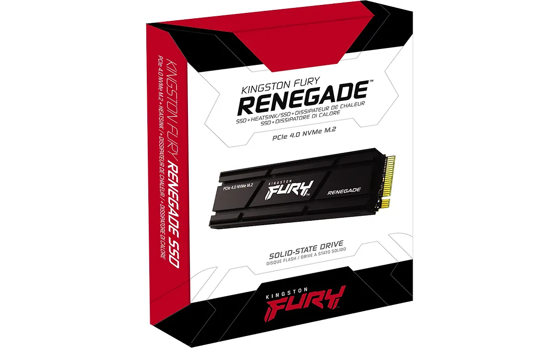 Kingston FURY Renegade 1 Tt M.2 NVMe -SSD-kovalevy jäähdytyselementillä