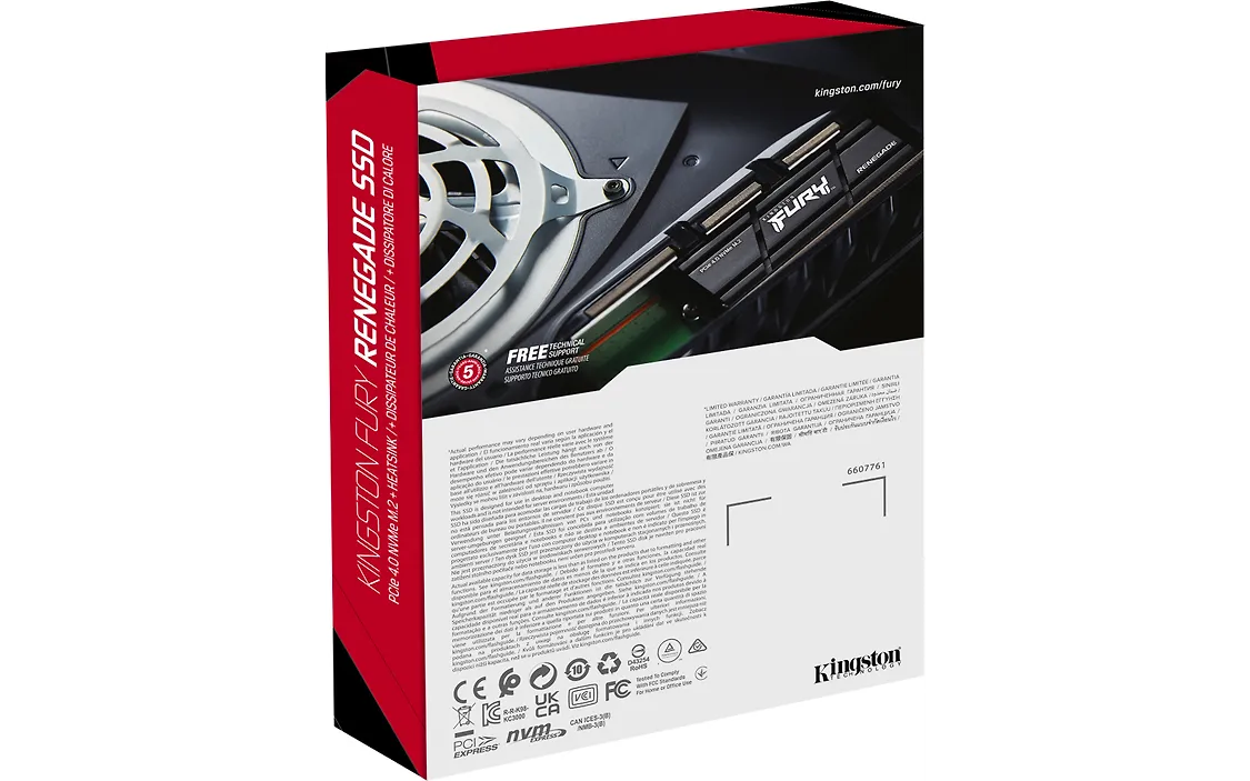 Kingston FURY Renegade 1 Tt M.2 NVMe -SSD-kovalevy jäähdytyselementillä