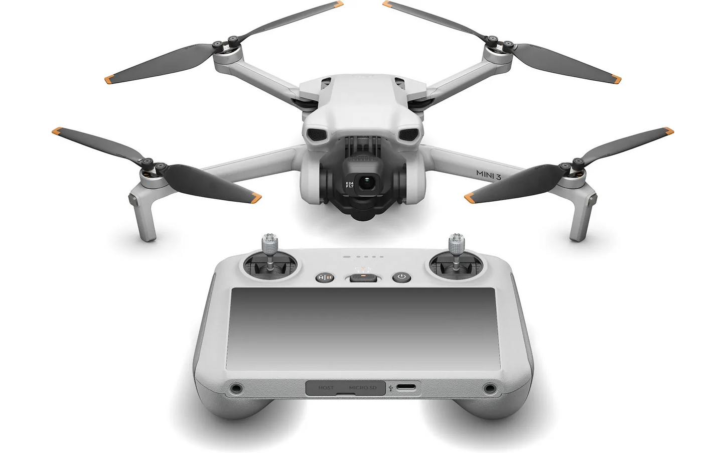 DJI Mini 3 drone, DJI RC ohjaimella