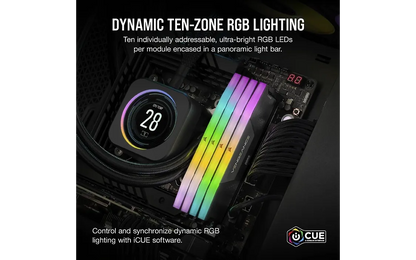 Corsair Vengeance RGB DDR5 7000 MHz CL40 48 Gt -muistimodulipaketti, musta