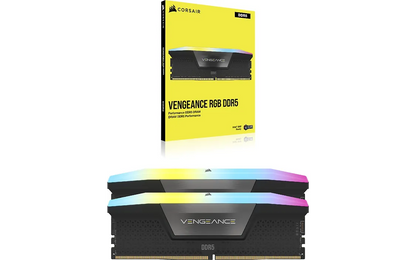 Corsair Vengeance RGB DDR5 7000 MHz CL40 48 Gt -muistimodulipaketti, musta