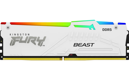 Kingston FURY Beast DDR5 RGB EXPO 5600 MHz CL36 32 Gt -muistimodulipakkaus, valkoinen