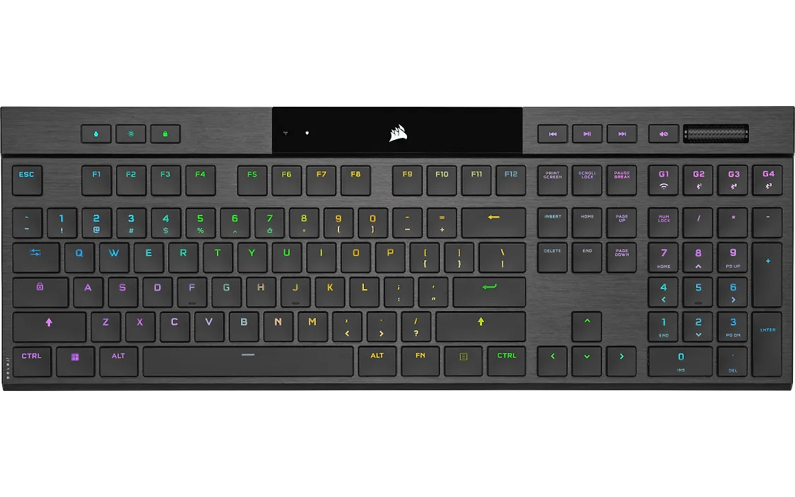 Corsair K100 AIR -pelinäppäimistö, CHERRY MX Ultra Low Profile –kytkimet, musta, suomi/ruotsi
