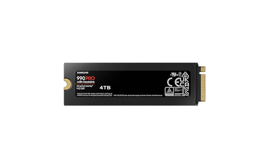 Samsung 990 PRO 4 Tt M.2 NVMe -SSD-kovalevy jäähdytyselementillä