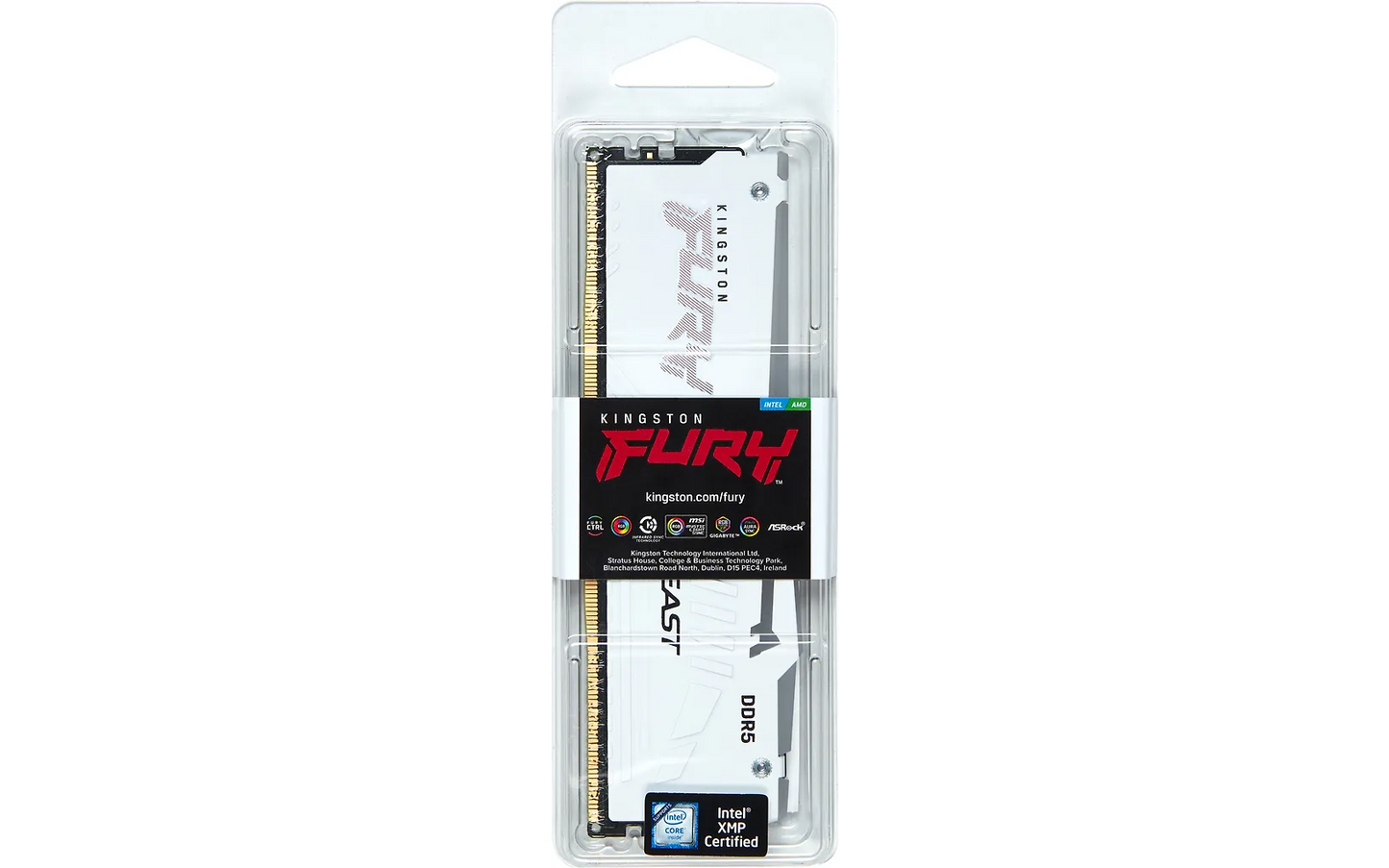 Kingston FURY Beast White DDR5 RGB EXPO 6000 MHz CL30 32 Gt -muistimodulipakkaus