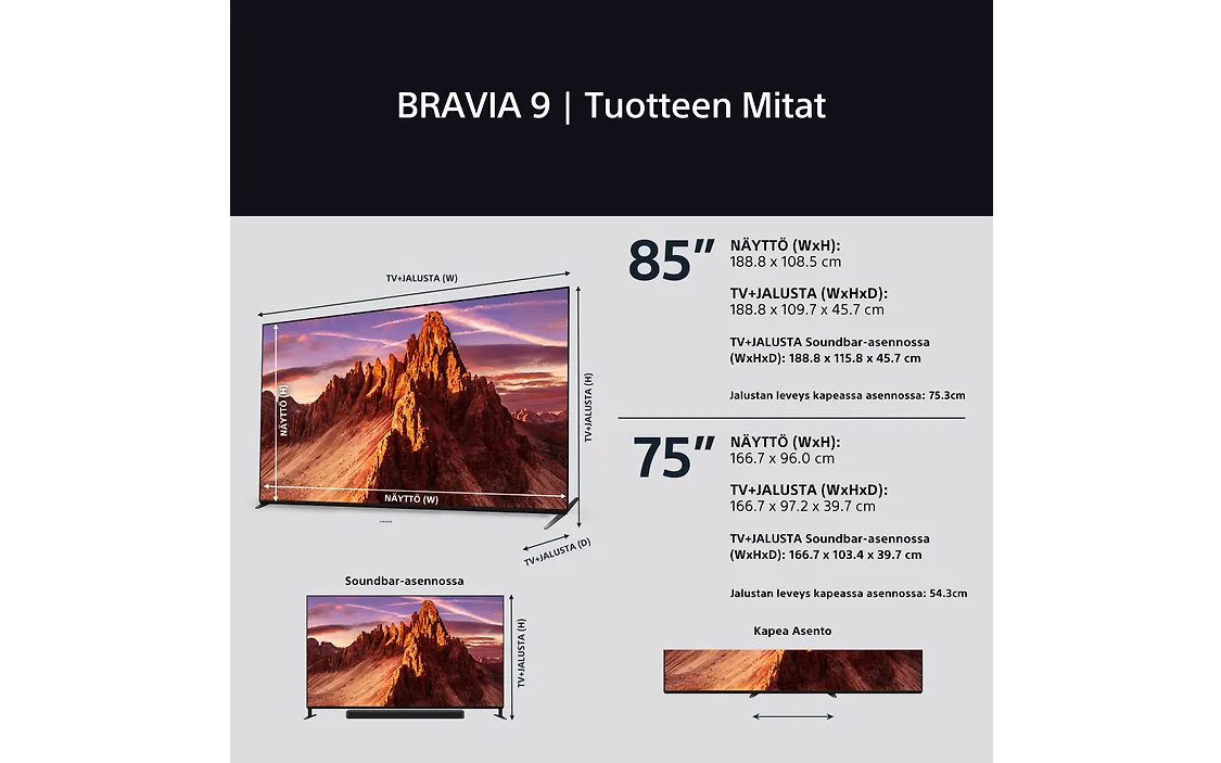 Sony 85" Bravia 9 – 4K QD Mini-LED Google TV