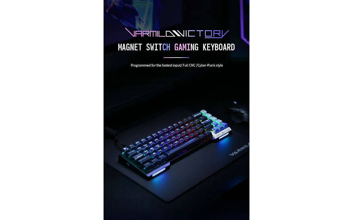 Varmilo VYU68 Victory Hall Effect 65% RGB LED -mekaaninen pelinäppäimistö suomi/ruotsi