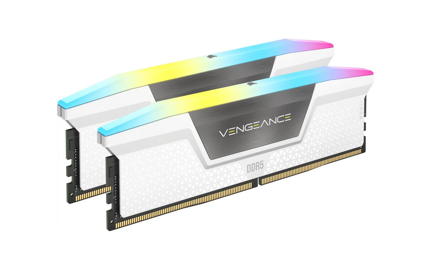 Corsair Vengeance RGB DDR5 6000 MHz CL36 32 Gt -muistimodulipaketti, valkoinen
