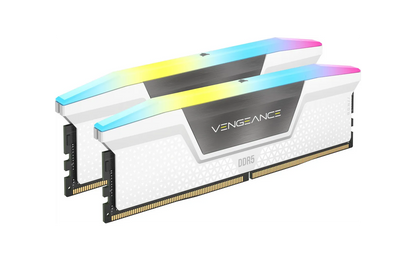 Corsair Vengeance RGB DDR5 6000 MHz CL36 32 Gt -muistimodulipaketti, valkoinen
