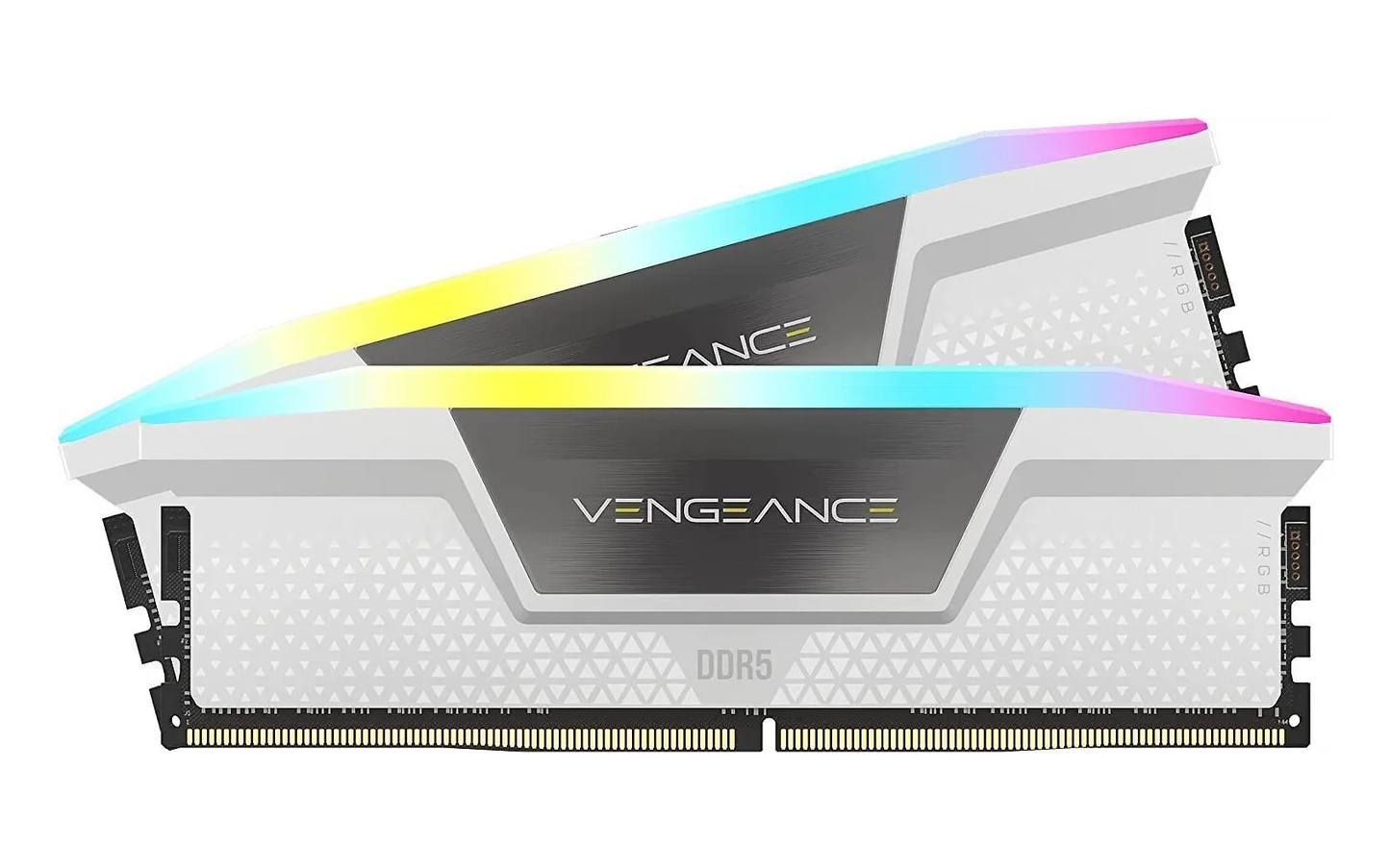 Corsair Vengeance RGB DDR5 6000 MHz CL36 32 Gt -muistimodulipaketti, valkoinen