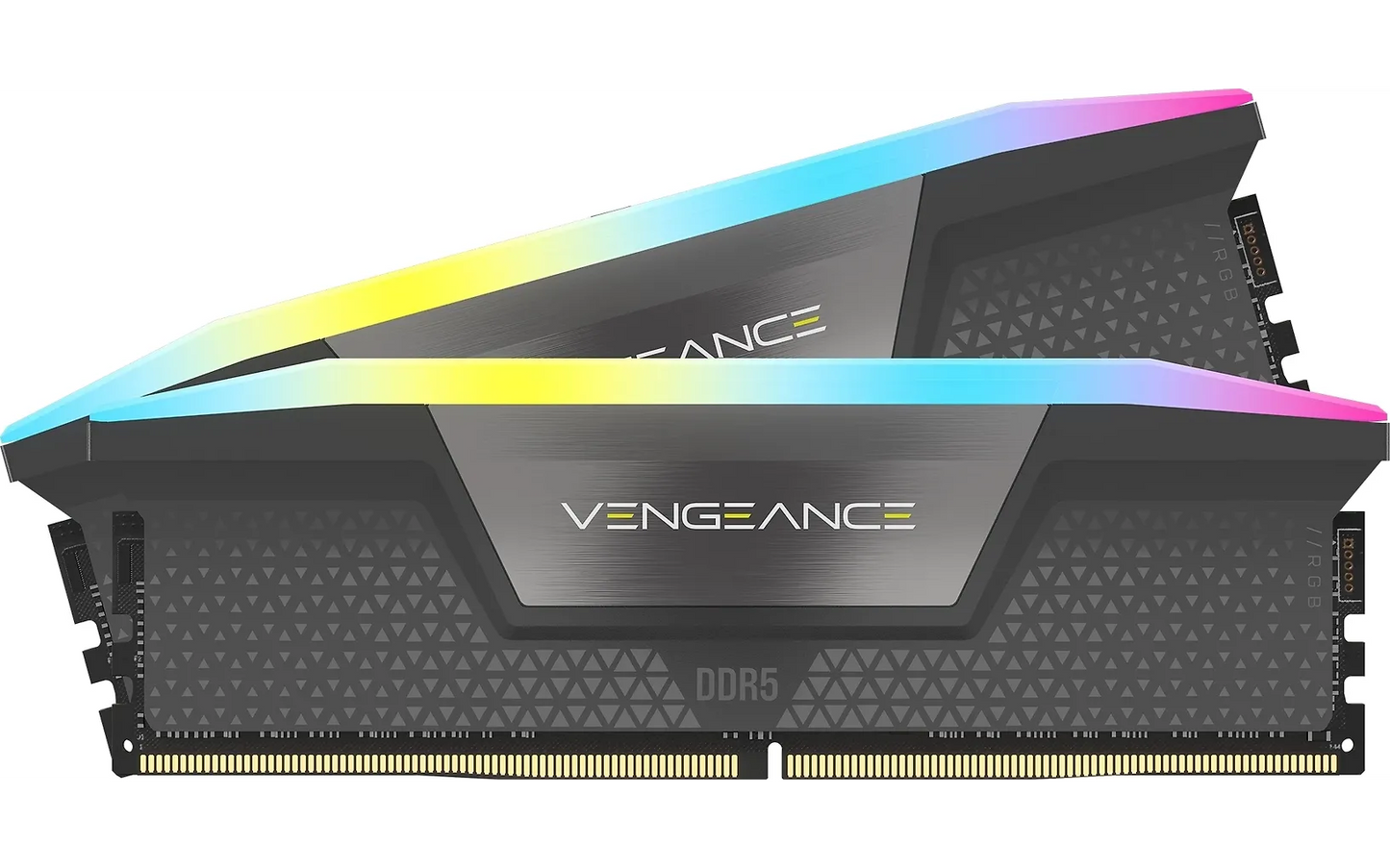 Corsair Vengeance RGB DDR5 6000 MHz CL36 32 Gt -muistimodulipaketti, harmaa