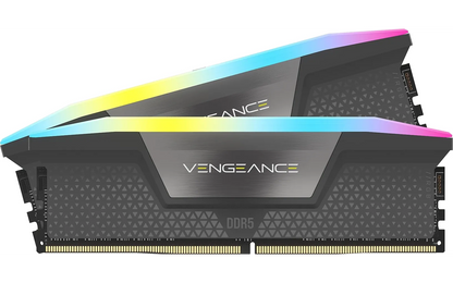 Corsair Vengeance RGB DDR5 6000 MHz CL36 32 Gt -muistimodulipaketti, harmaa