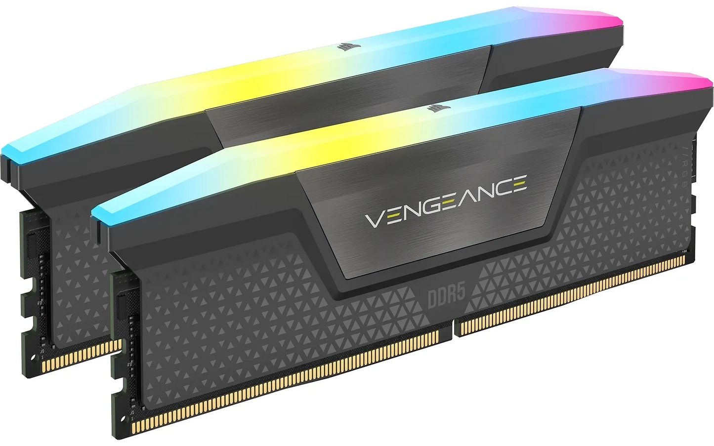 Corsair Vengeance RGB DDR5 6000 MHz CL36 32 Gt -muistimodulipaketti, harmaa