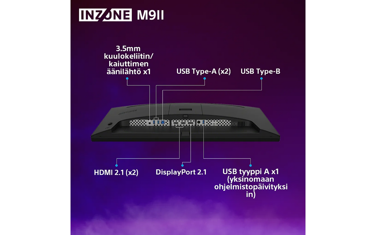 Sony INZONE M9ii 27" -pelinäyttö
