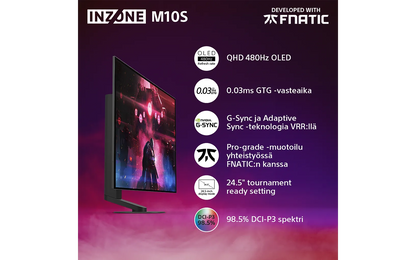 Sony INZONE M10S OLED QHD 27" -pelinäyttö