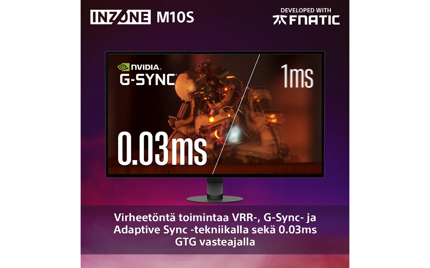 Sony INZONE M10S OLED QHD 27" -pelinäyttö