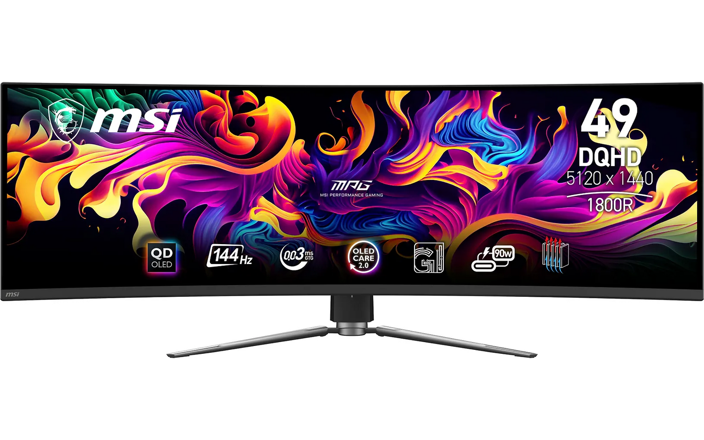 MSI MPG 491CQP QD-OLED 49" DQHD kaareva näyttö