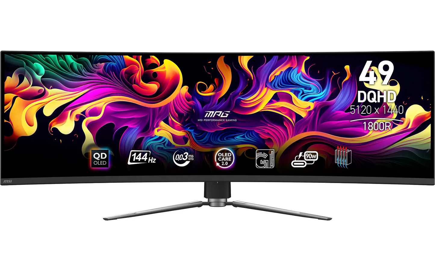 MSI MPG 491CQP QD-OLED 49" DQHD kaareva näyttö