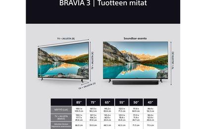 Sony 43" Bravia 3 – 4K LED Google TV