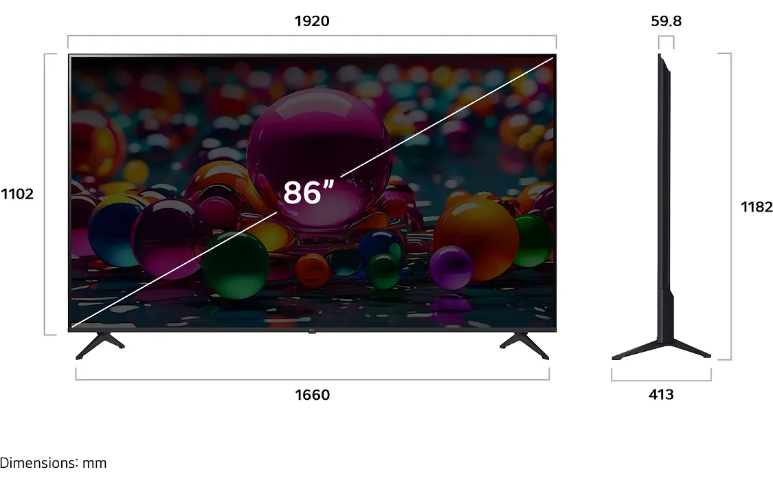 LG 86" UA75 – 4K LED TV