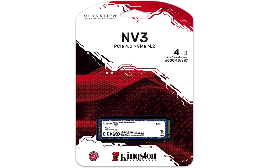 Kingston 4TB NV3 M.2 PCI Express 4.0 NVMe SSD-levy