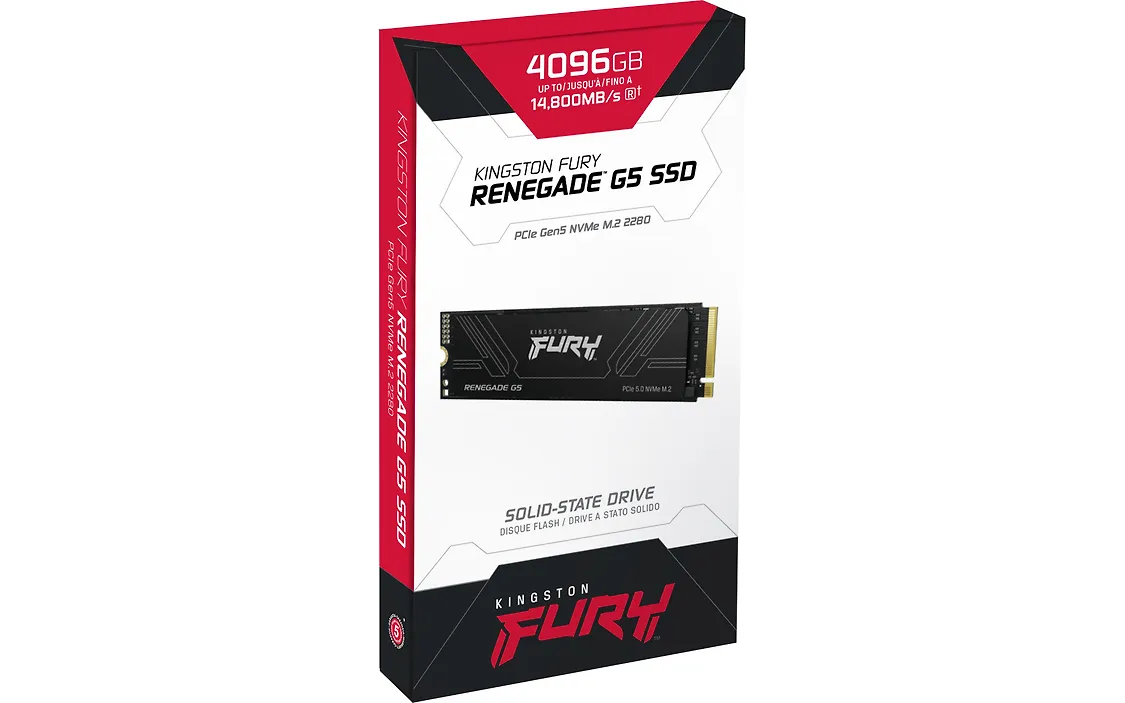 Kingston Fury Renegade G5 4TB PCIe 5.0 M.2 NVMe SSD-levy