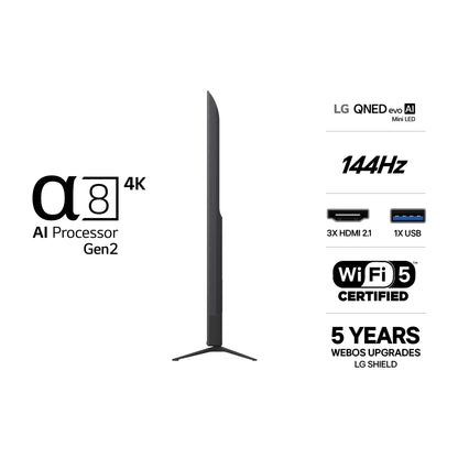 LG 85" QNED 93 – 4K Mini–LED TV