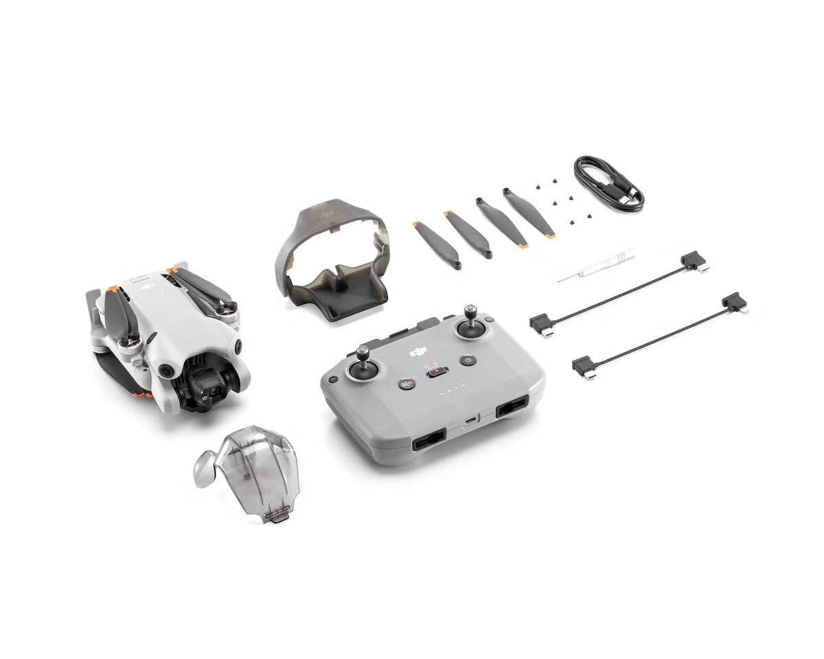 DJI Mini 4 Pro drone, DJI RC 2 ohjaimella + PD 65W verkkovirtalaturi